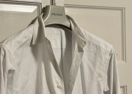 prada stripe pocket shirt