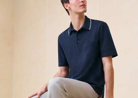 hermes 2024ss "H logo" polo shirt