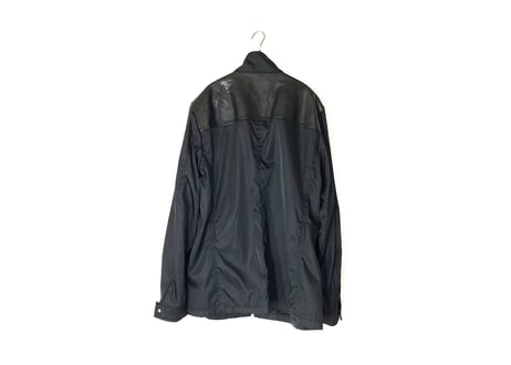 00s prada leather nylon jacket