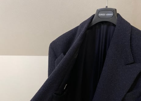 giorgio armani alpaca double chesterfield coat dead stock