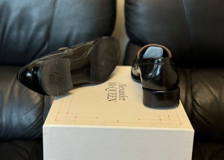 alexander mcqueen 2024ss leather heel loafer