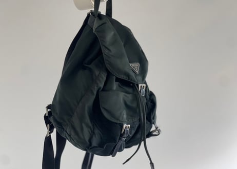 prada back pack green