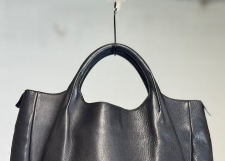jilsander logo leather shoulder bag