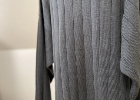 lanvin deep neck suede knit