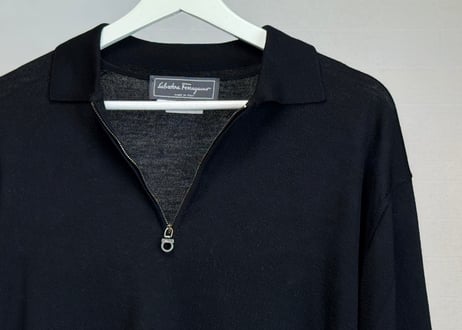 salvatore ferragamo half zip knit