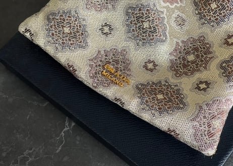 prada jacquard "巾着" bag dead stock