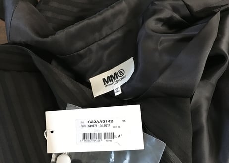 2018aw mm6 over size stripe coat dead stock