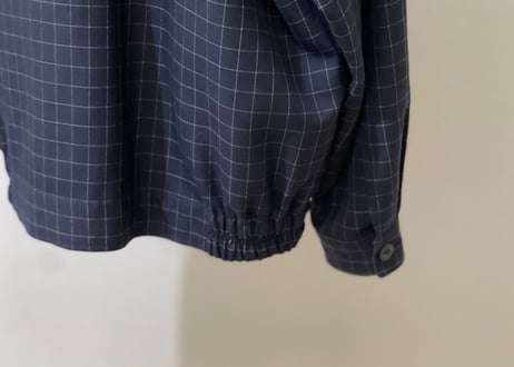 yves saint laurent blouson dark navy check