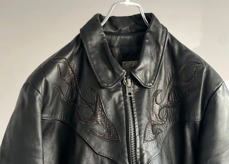80's leather blouson made in USA