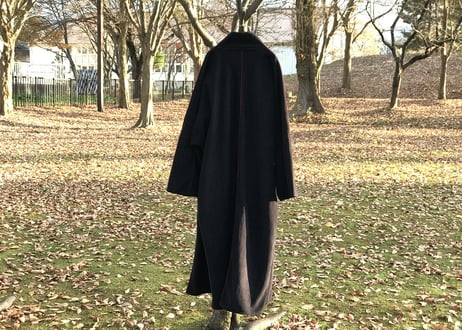 80s over size long coat