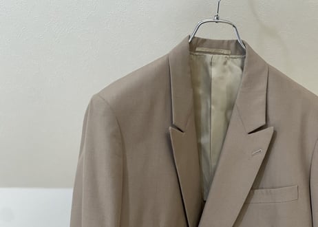 80s double set up suit beige