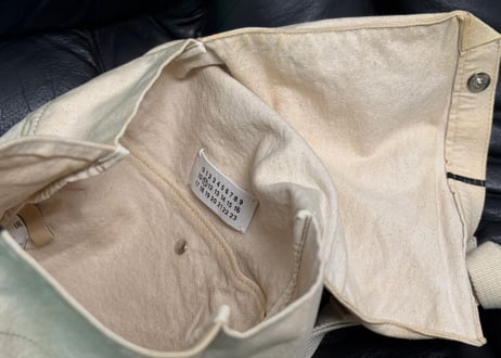 mason margiela atelier logo back pack