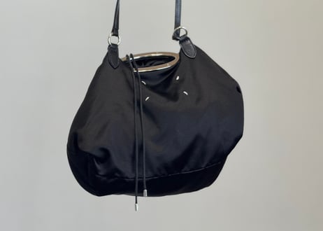 maison margiela leather silk shoulder bag