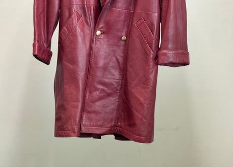 balenciaga leather coat