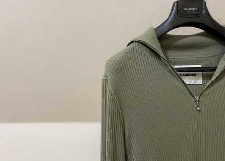 jilsander + quarter zip knit dead stock