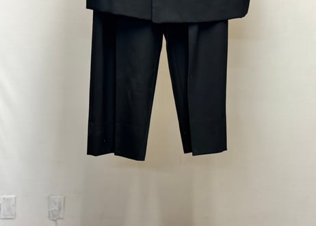 yves saint laurent black double set up suit
