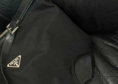 prada nylon logo bag