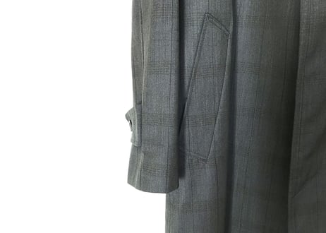 80-90s yves saint laurent  check long coat dead stock