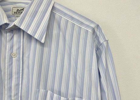 hermes serie  button stripe shirt