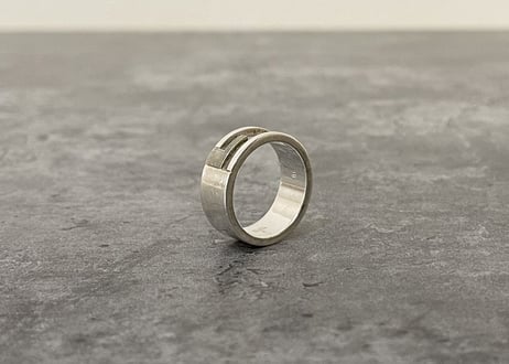 gucci g logo silver ring 17号