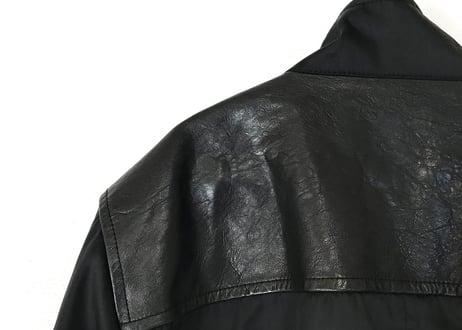 00s prada leather nylon jacket