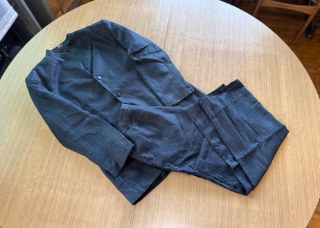 gianni versace stand collar set up suit