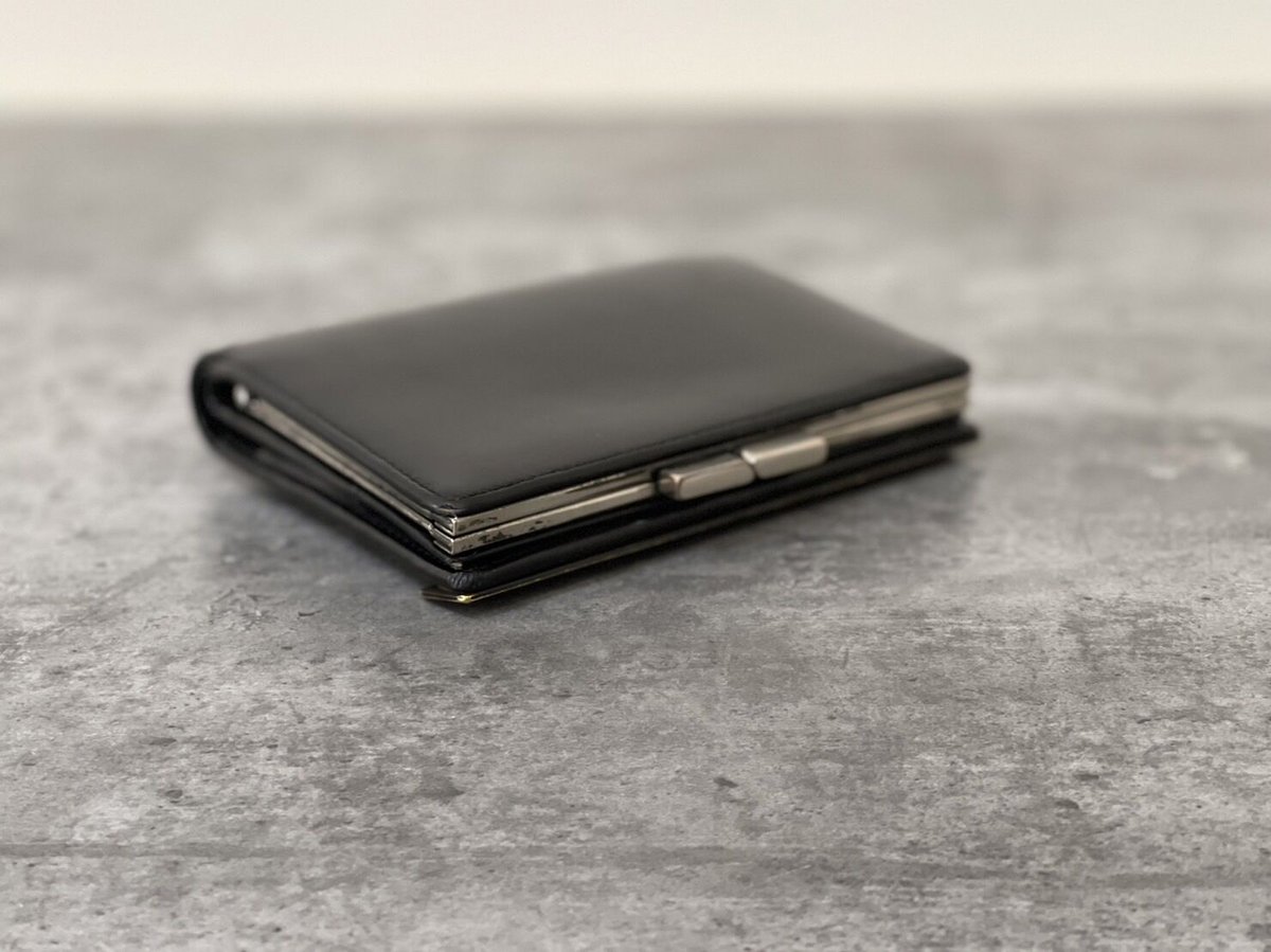 小物 Jean Paul Gaultier Logo leather wallet 1980's JPG Black Leather Wallet .label: Jean Paul