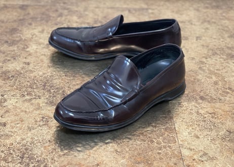 prada leather oafer