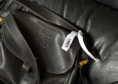 loewe anagram leather shoulder bag