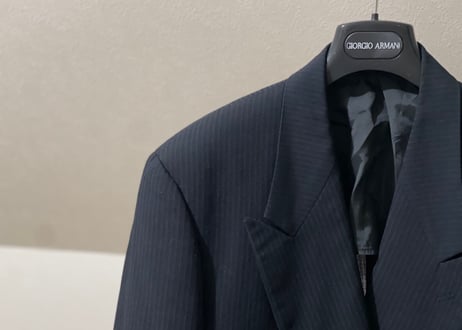 giorgio armani stripe double set up suit