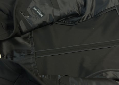 yves saint laurent black double set up suit