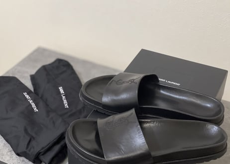 saint laurent leather sandals jimmy 42