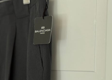 balenciaga BB logo polyester summer tack trousers dead stock #A