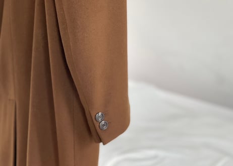 80s made in Italy pure cashmere boule chester field coat
