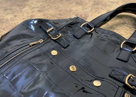 yves saint laurent rive gauche leather bag black