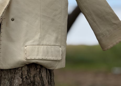 90-00s jilsander leather short jacket