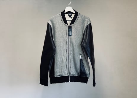 just cavalli studs leather switch jackert dead stock