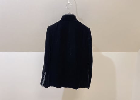 chanel leather × velour jacket