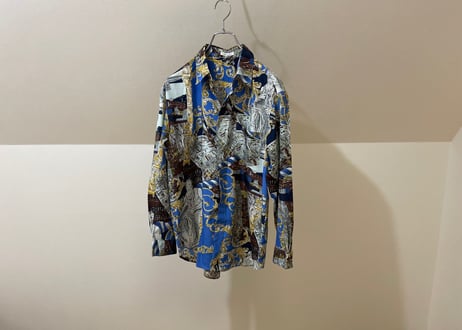 90s total pattern polyester shirt