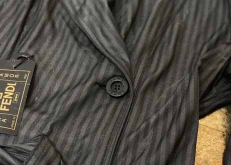 fendi stripe double coat