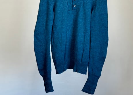 maison margiela turquoise blue alpaca knit