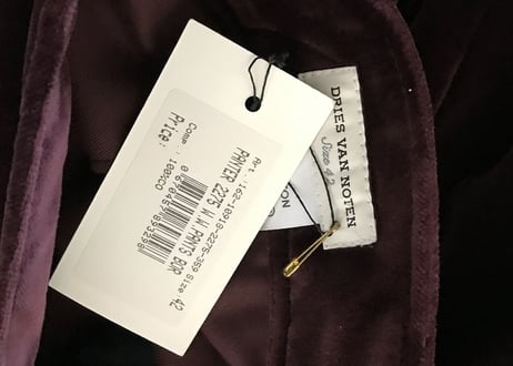 2019aw dries van noten velour wide pants 44
