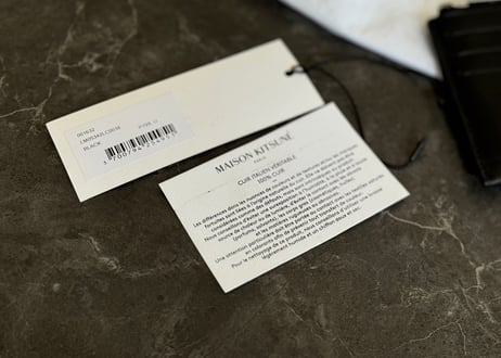 maison kitsune 2023aw leather wallet dead stock