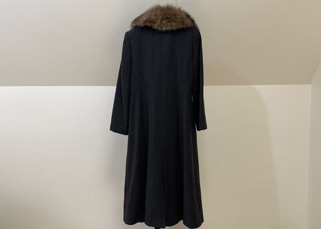 balenciaga double fur coat