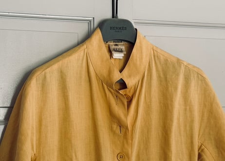 hermes linen shirt jacket