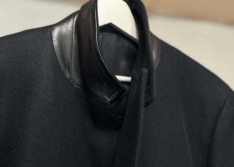 yves saint laurent rive gauche cashmere leather coat