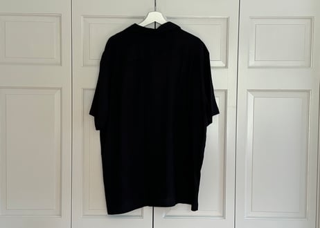 90s open collar silk shirt