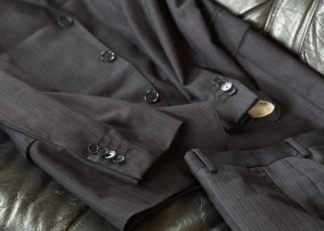 salvatore ferragamo stripe set up suit