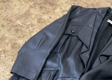 90's balenciaga leather coat made in spain