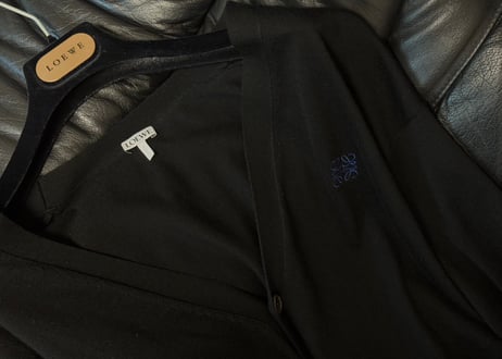 loewe anagram logo cardigan